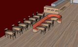 CUSTOM | Wine Bar Seating J Shape (Dublicate for tests)