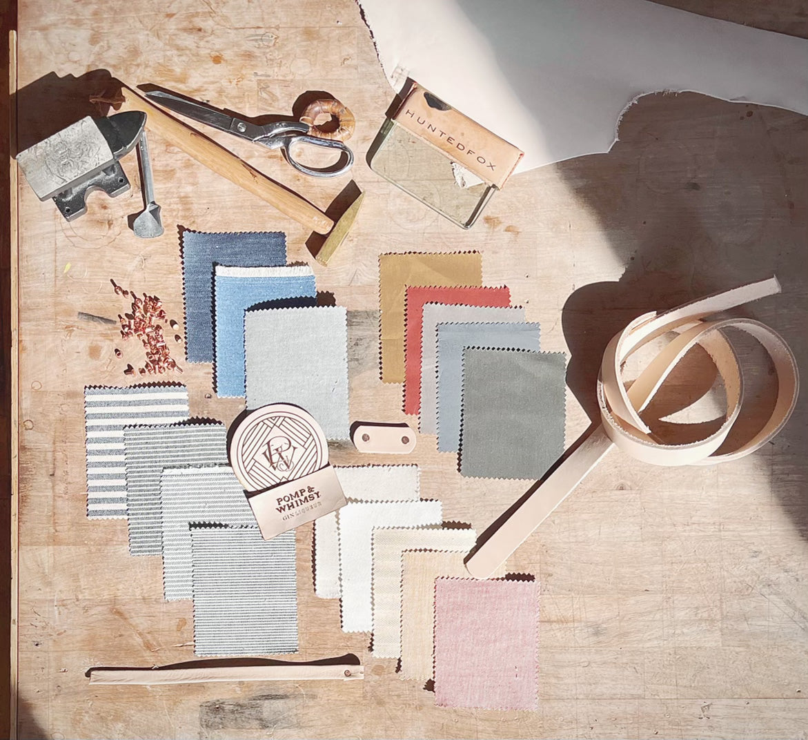 Custom Waxed Canvas Half Apron – Leather Trim Utility Belt for Baristas, Bartenders & Artists