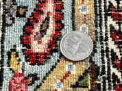 Persian Qum Rug 4x7, Striped Paisley Boteh Design