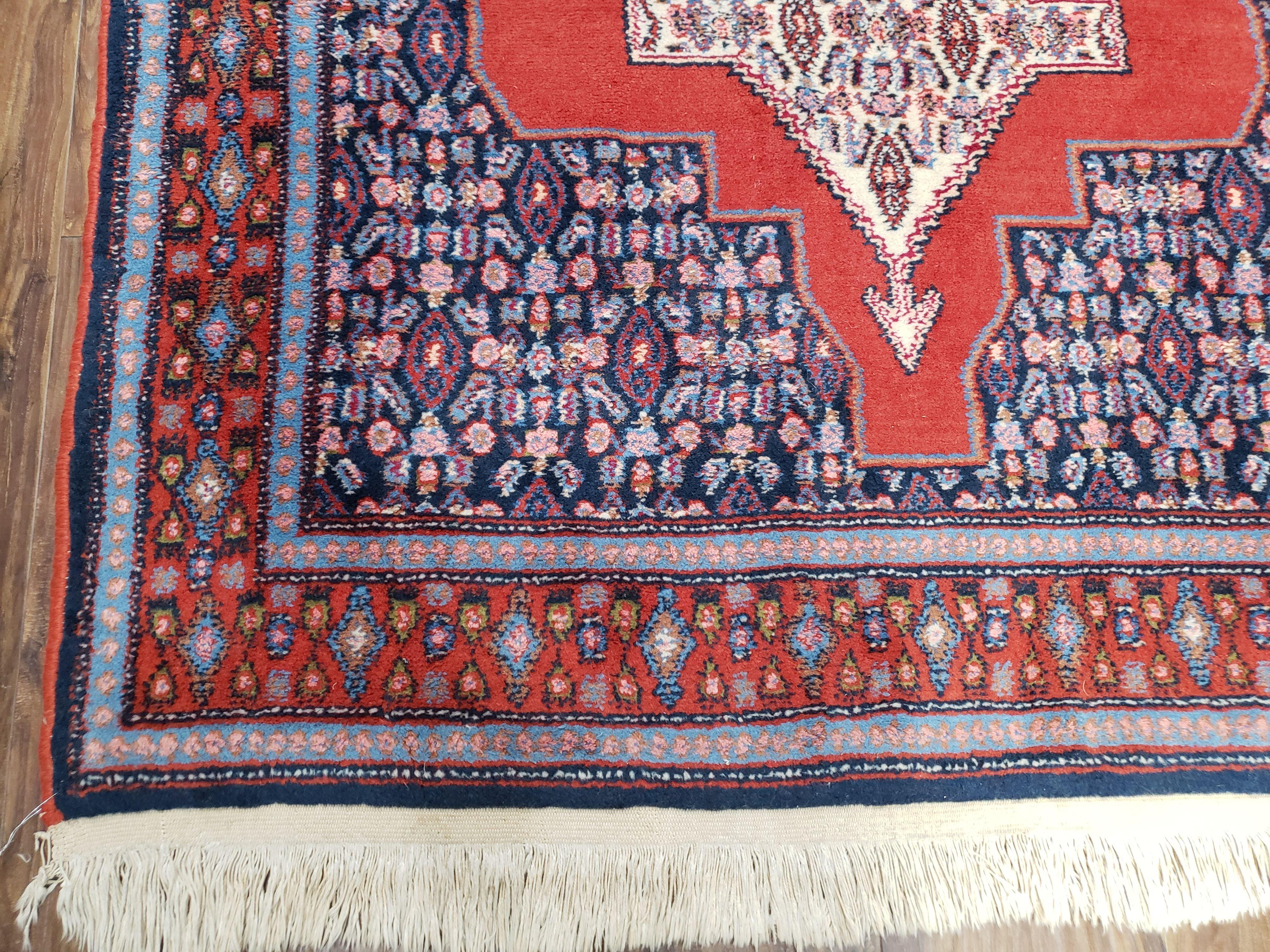 4x6 Western Kurdistan Kurdish Carpet Senneh Wool Area Rug Veg Dyes Red Blue Nice
