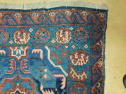 3'10" X 10' Antique Caucasian Seychor Rug Hand Made Wool Carpet Organic Dye Nice