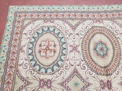 New Needlepoint Rug, 6x9 Needlepoint Carpet, Flatweave Rug, Vicotorian French European English Decor, Elegant Rug for Living Room, Handmade