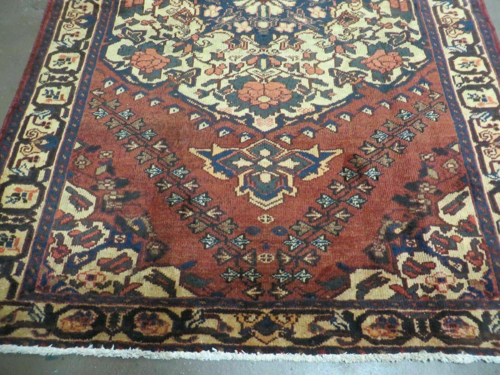 4' X 7' Antique 1920 Handmade Turkish Medallion Wool Rug Veg Dye Nice
