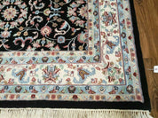 6' X 9' Handmade Indian Agra Wool Rug Carpet Vegetable Dyes Black