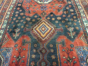 4' X 9' Antique Handmade Turkish Tribal Oriental Geometric Wool Rug # 605