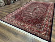 Indo Persian Bijar Rug 6x9, Hand Knotted Wool Carpet