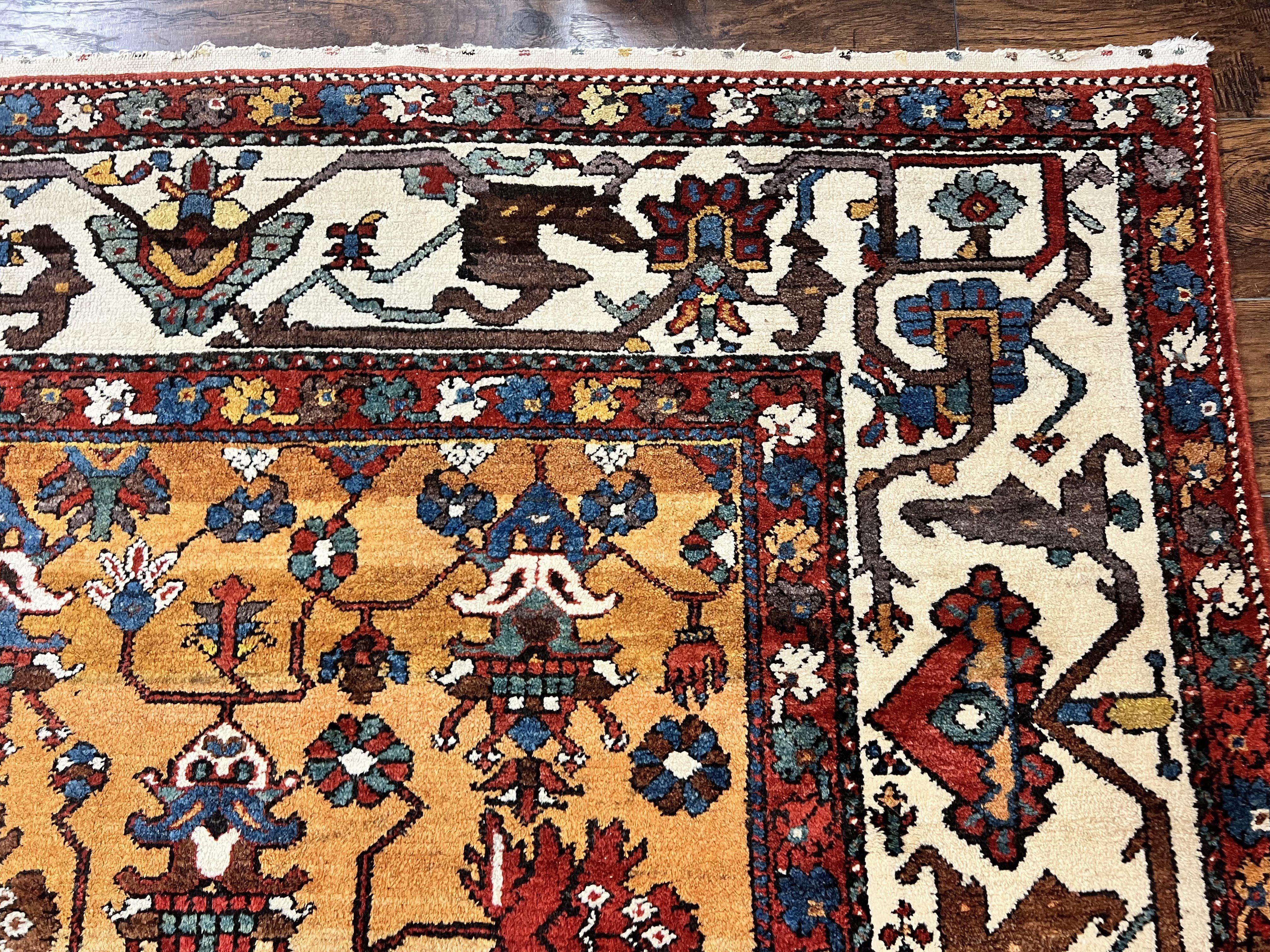Antique Persian Bakhtiari Rug 14x19 – Rare Palace Size Carpet