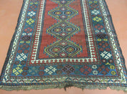 3' X 6' Antique 1920s Handmade Caucasian Karabagh Ganjeh Talesh Wool Rug Nice