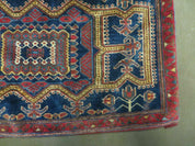 3' X 4.5' Antique Handmade Turkish Tribal Wool Rug Double Saddle Bag Nice