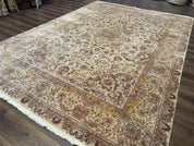 Sino Persian Rug 8x12, Wool & Silk, Traditional Elegant Carpet, Fine 200 KPSI