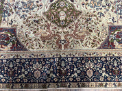 Rare Antique Indian Agra Rug, Early 20th Century Indian Carpet, Animal and Angel Motifs, Hunting Scene, Collectible Oriental Carpet, Wow