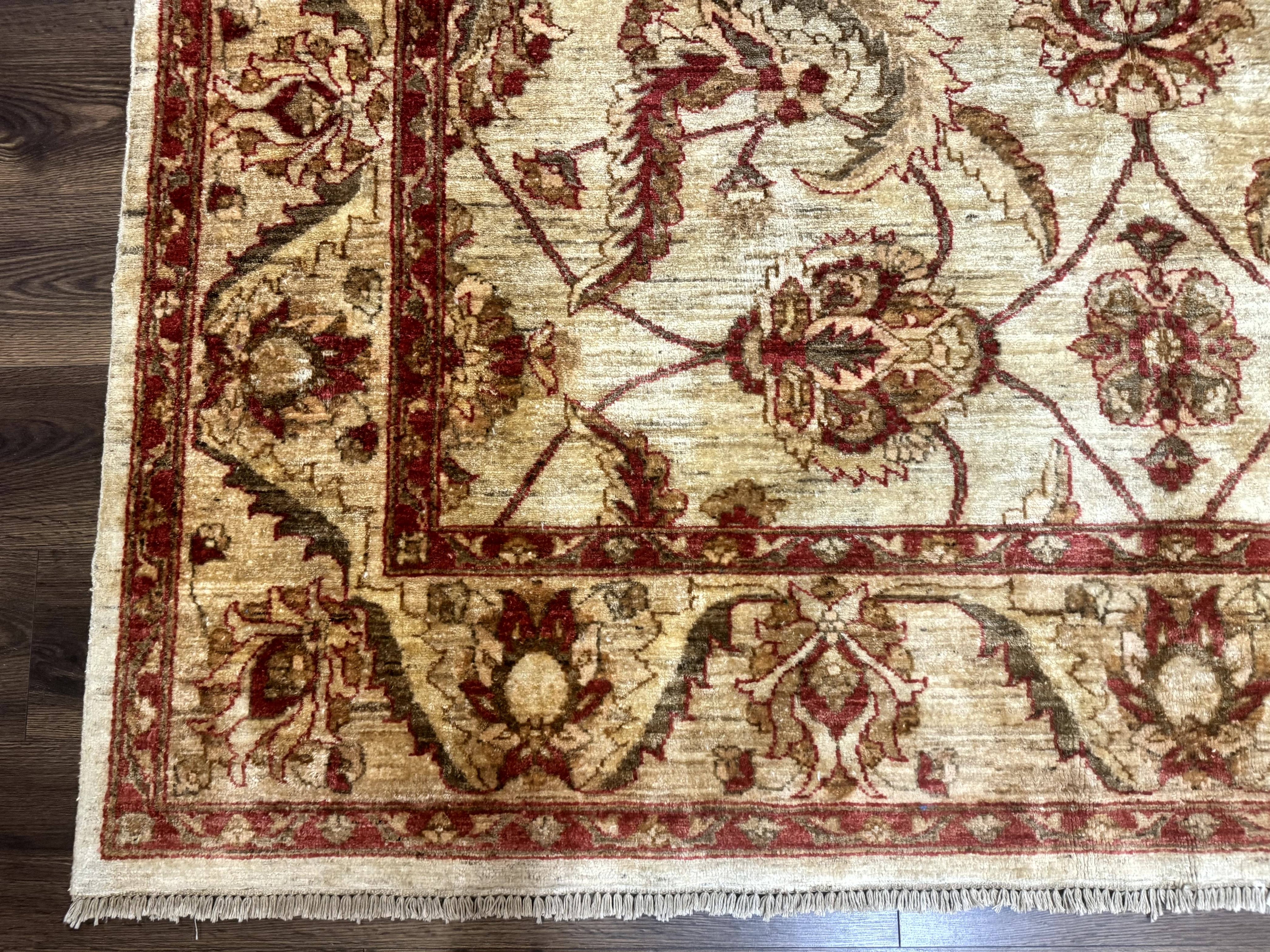 Indian Mahal Rug 7x9, Traditional Wool Carpet