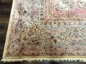 10x14 Karastan Kirman Rug #784 Pastel Ivory Kirman Medallion, Wool Antique Original 700 Series