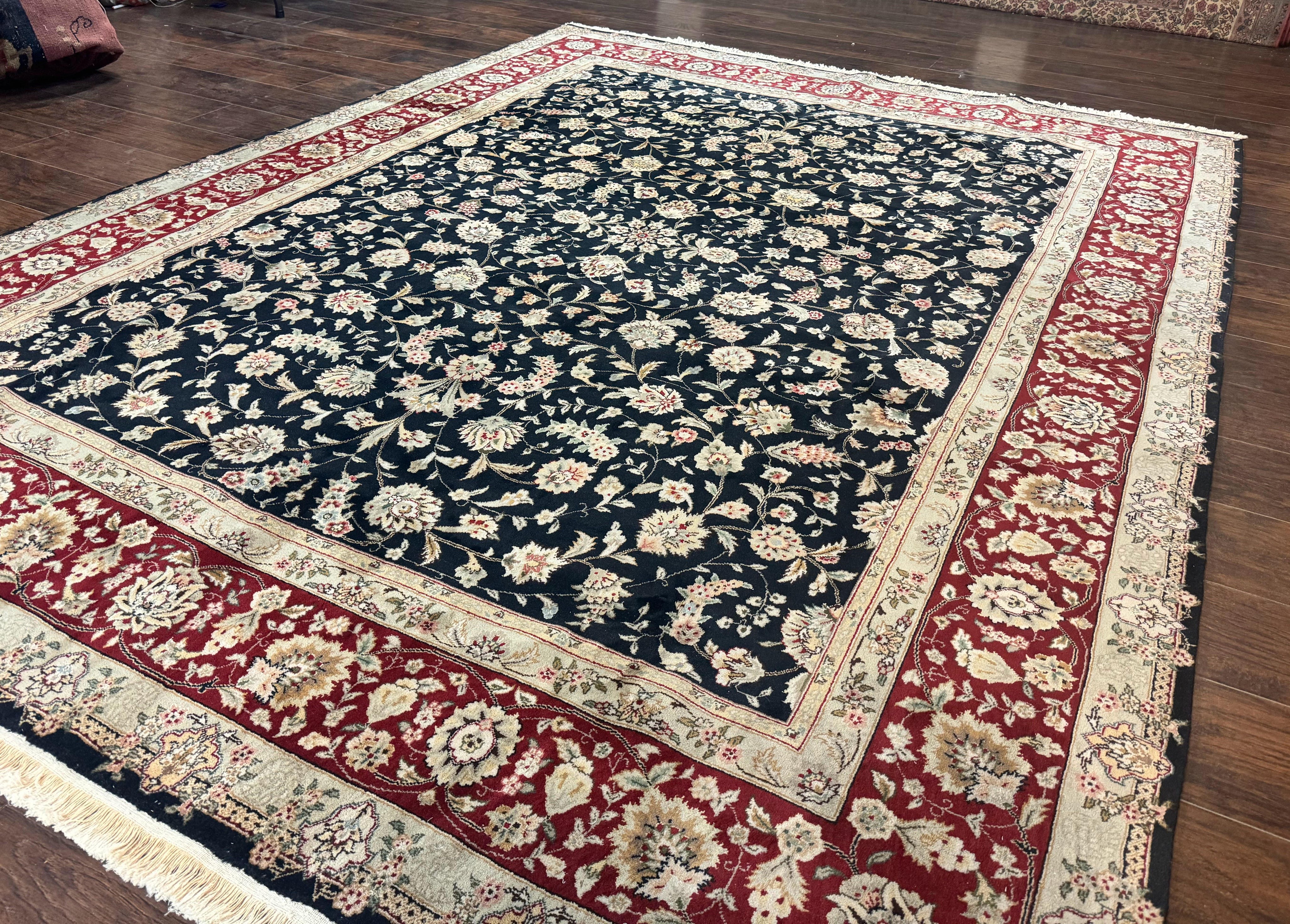 Black Pak Persian Rug 8x10, Floral Allover
