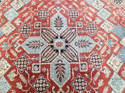 8 x11 Top Quality Veg Dye Turkish Carpet Decorative Handmade Geometric Area Rug