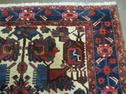 5.5' X 10.5' Antique Handmade Indian Floral Oriental Wool Rug Tribal Veg Dye Nice