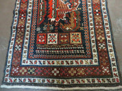 3' 7" X 14' Antique Handmade Caucasian Wool Rug Carpet Nice