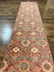 Runner Rug 3 x 14.7, Long Hallway Rug, Wool, Power Loomed, Contemporary, Floral