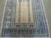 4' X 6' Antique Handmade Turkish Mehrab Prayer Wool Rug Lantern Beautiful