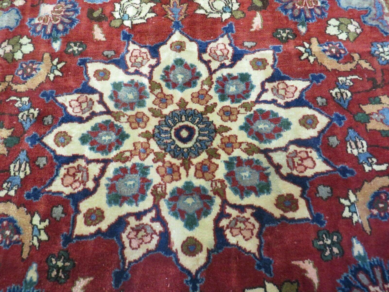 4' X 6' Antique Handmade India Floral Oriental Wool Rug Vegetable Dyes #120