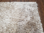 Ivory Shag Rug 6x7, Flokati Carpet, Shaggy Soft Plush Pile Area Rug, Modern Contemporary