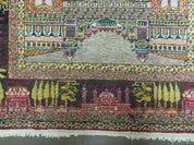 4' X 6' Antique 1920s Handmade Turkish Mehrab Design Wool Rug Lantern Beautiful