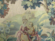 Antique French Tapestry 5x6 French Handmade Aubusson Nature One Of A Kind Rare