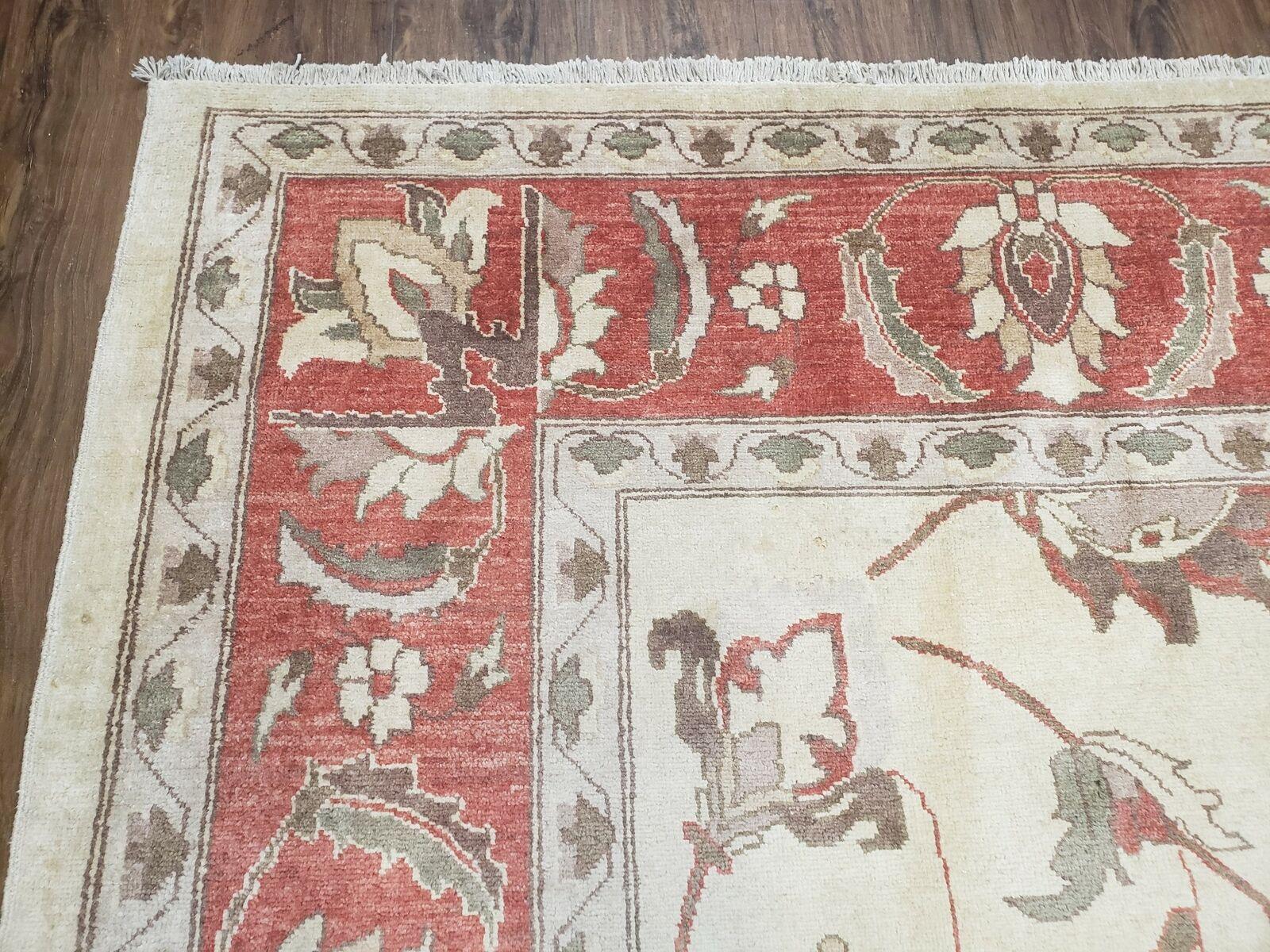9' X 12' One-Of-A-Kind William Pak Peshawar Hand-knotted Wool Rug Nice