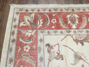 9' X 12' One-Of-A-Kind William Pak Peshawar Hand-knotted Wool Rug Nice