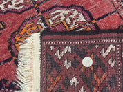 Antique Persian Turkoman Bokhara Rug 7x11, Tribal Rug, Red