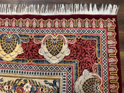 Wonderful Aubusson Rug 10x14, Red Maroon, Elegant, Fine 200 KPSI