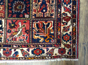 Antique Persian Bakhtiari Rug circa 1920s, Kheshti Panel Design, Wool, Hand-Knotted, 5'3" x 10'