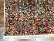 Rare Antique Persian Kerman Lavar Rug 9x12, Boteh Paisley Design