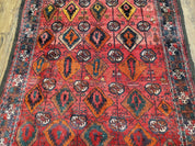 4 x 8 Handmade Baluch Afghan Turkoman Tribal Wool Rug Organic Dyes 8x4 Carpet