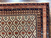 Antique Caucasian Rug 4x6, Hand Knotted Wool Carpet, Shirvan Rug