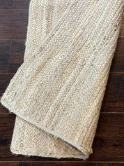 Modern Jute Runner Rug 2.7 x 10, Rug for Hallway or Kitchen, Farmhouse Rug