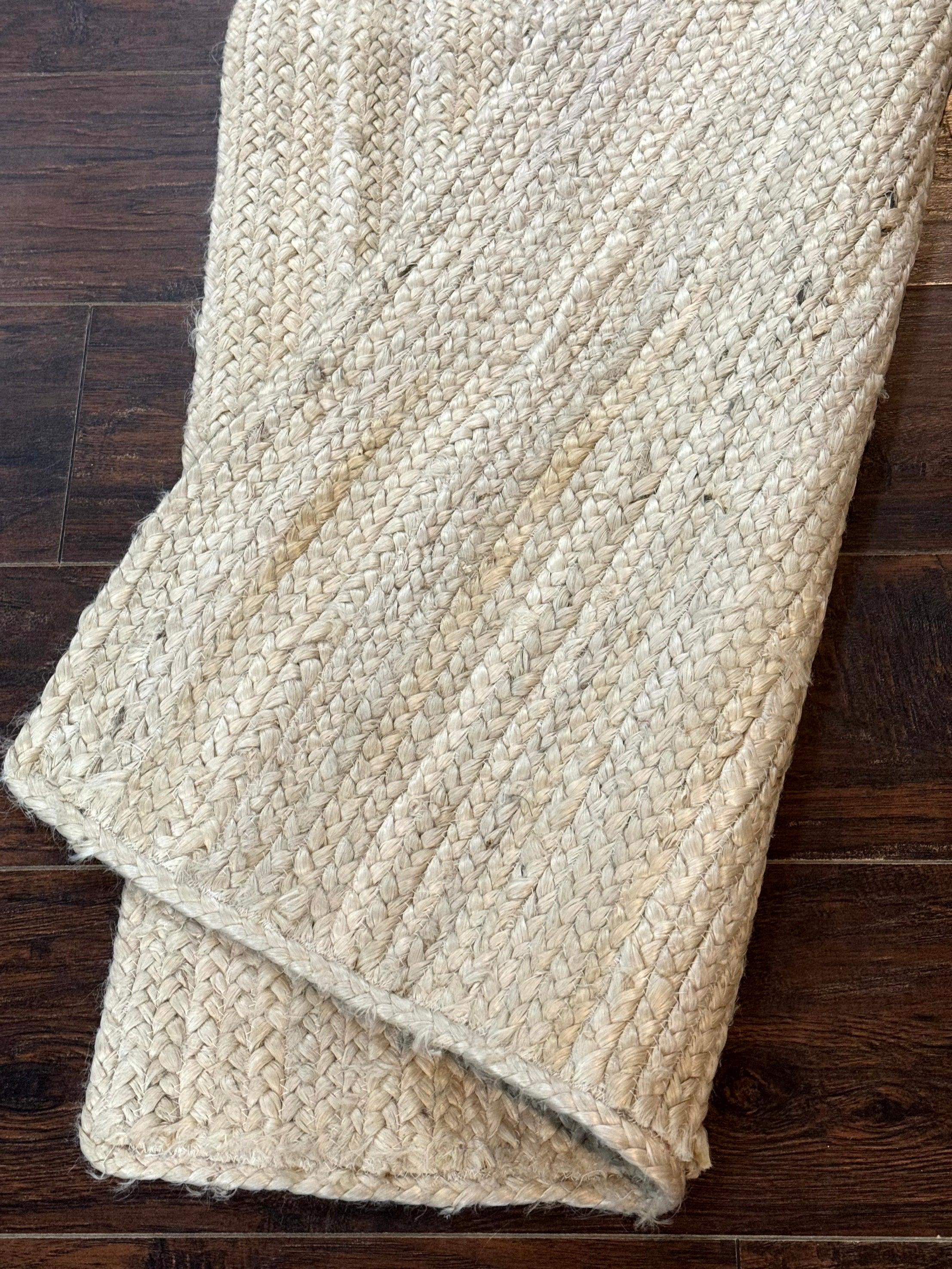Modern Jute Runner Rug 2.7 x 10, Rug for Hallway or Kitchen, Farmhouse Rug