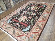 Peshawar Rug, 6x9 Rug, Hand Knotted Wool Area Rug, Black and Silver Rug, Unique Oriental Carpet, Handmade, Medium Sized Rug, Persian Rug