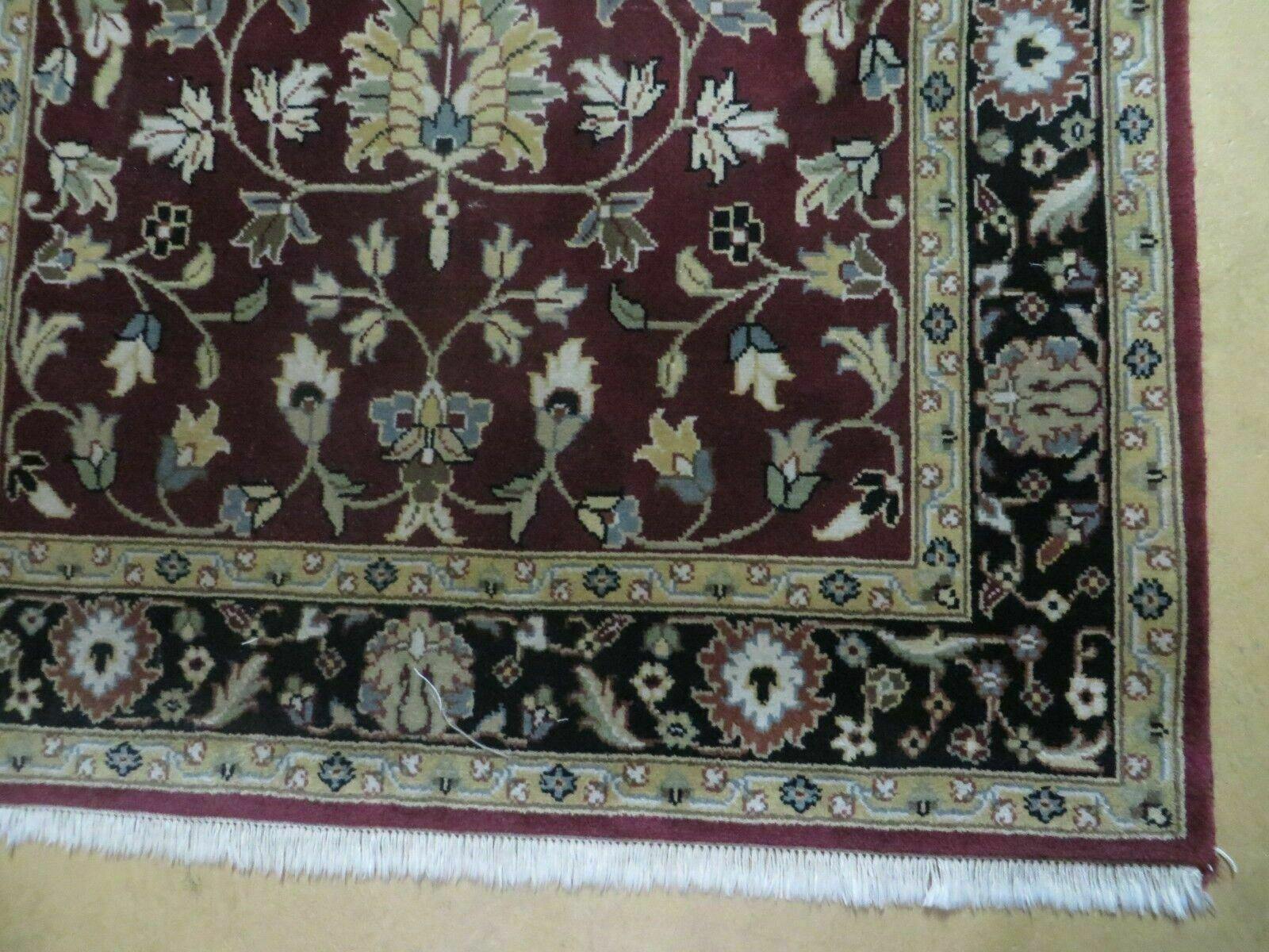4' X 6' Handmade Finely Knotted Indian Agra Pattern Wool Rug Nice