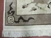 4' X 6' Modern Tibetan Nepal Art Deco Chinese Hand Knotted Wool Rug Horses Nice