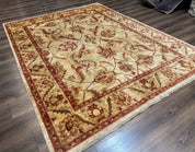Indian Mahal Rug 7x9, Traditional Wool Carpet