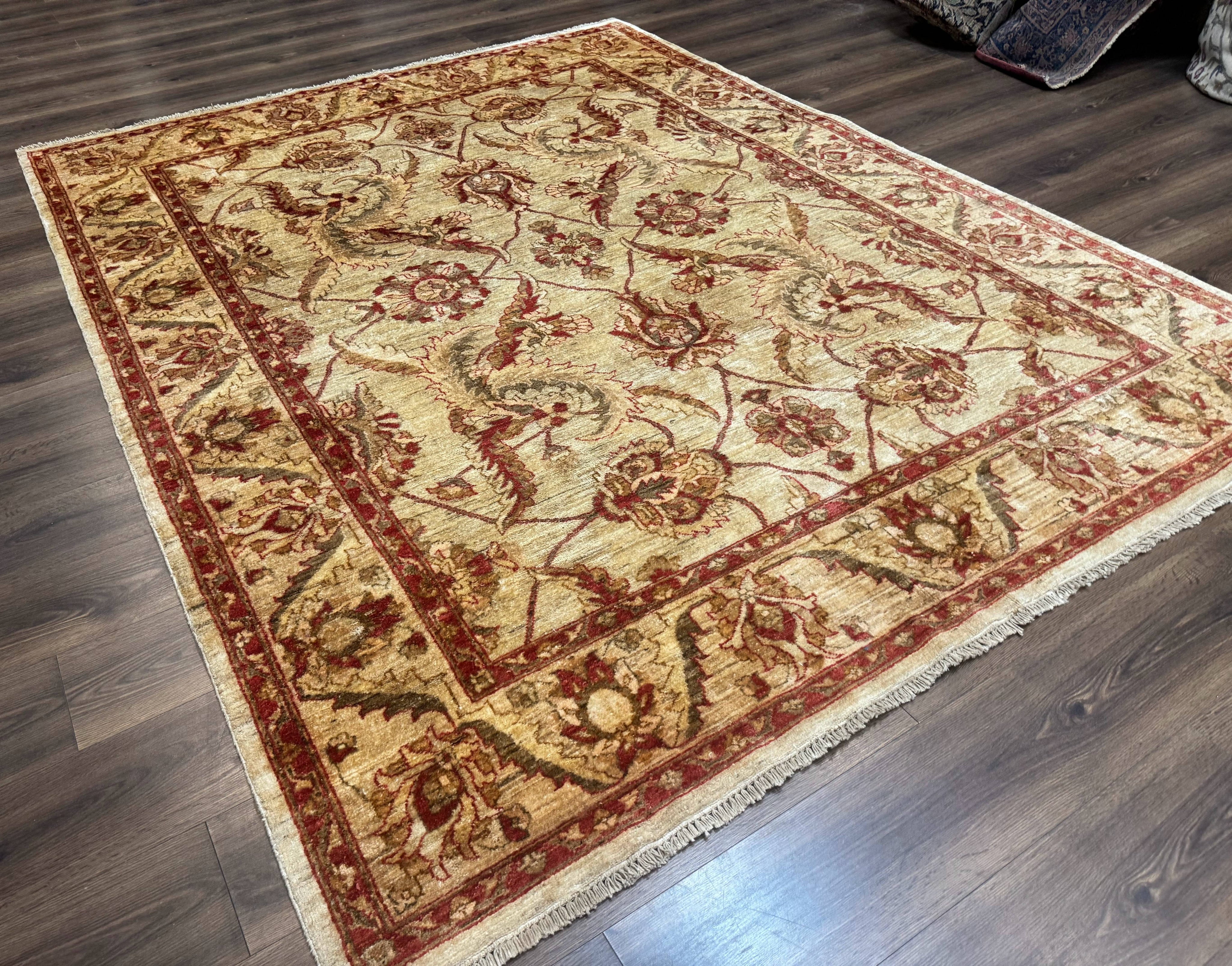 Indian Mahal Rug 7x9, Traditional Wool Carpet