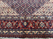 Persian Tabriz Rug 11x14 Navy Blue Herati Wool Carpet