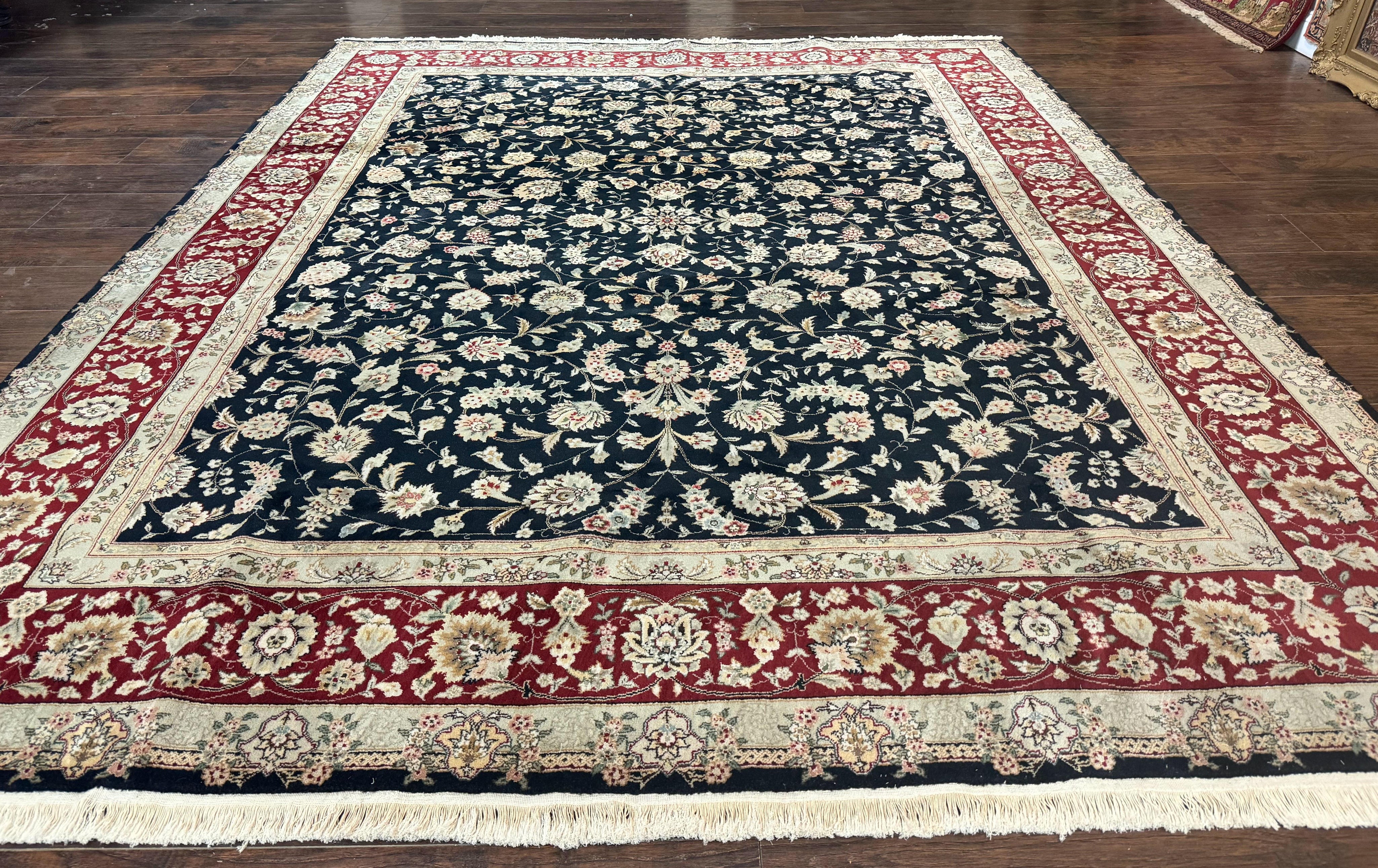 Black Pak Persian Rug 8x10, Floral Allover