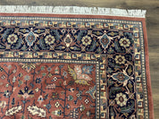 Indo Persian Heriz Rug 10x15, Allover Pattern, Large Wool Handmade Rug