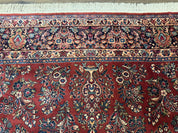 Karastan Rug 10x14, Red Sarouk #785, Wool Original 700 Series