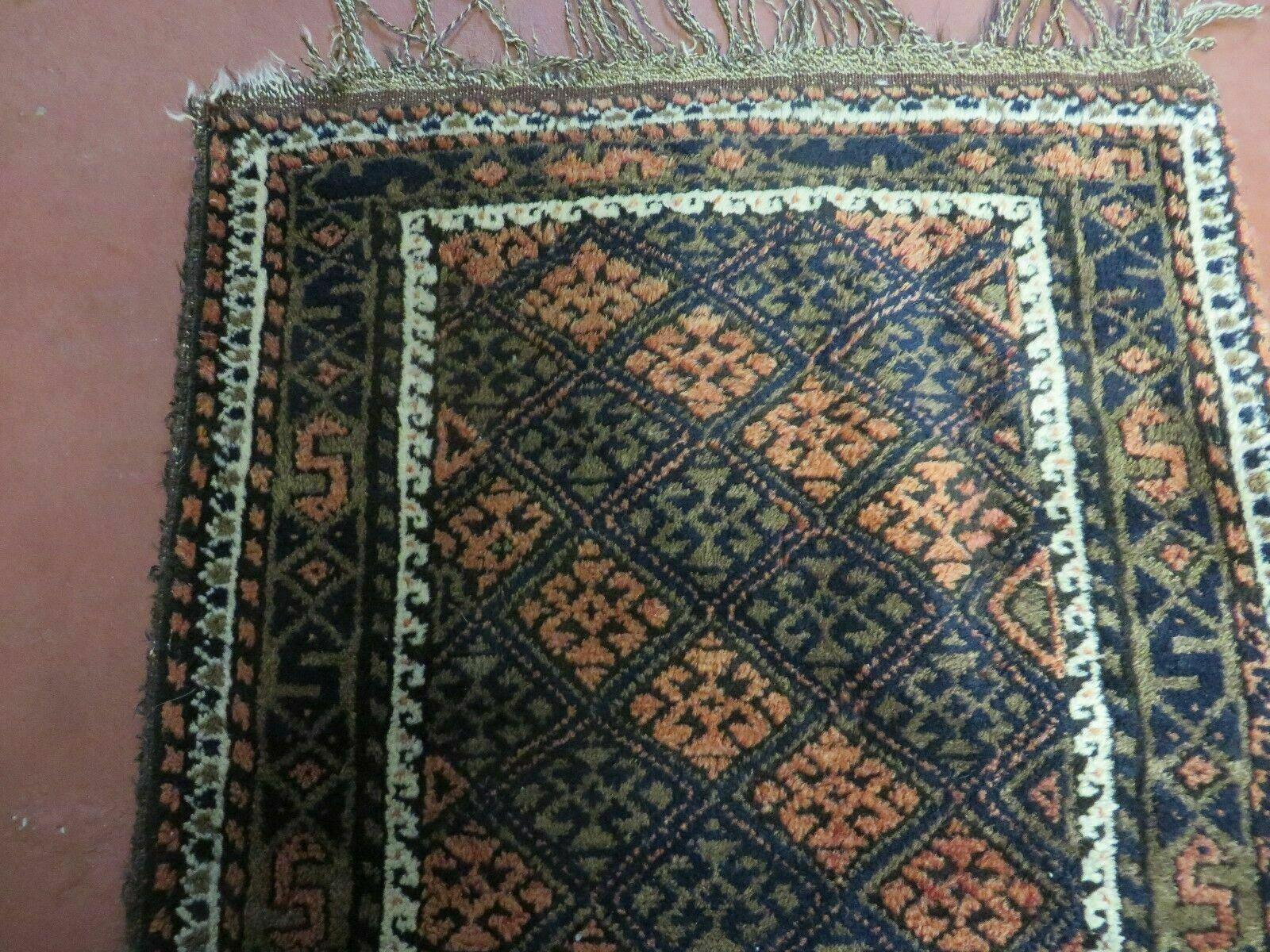 2' X 3' Antique Handmade Pakistani Bokhara Turkoman Balouchi Wool Rug Mat Nice
