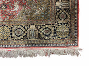 Persian Qum Silk Rug 3.8 x 5.6, Silk on Silk, Animal Pictorials, Fine 330 KPSI