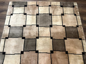 Tibetan Wool Rug 5x8, Contemporary Modern Carpet, Abstract Design, Soft Thick Pile, Pair B