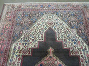 4' X 5' Antique Handmade India Floral Oriental Wool Rug Brown Vegetable Dyes